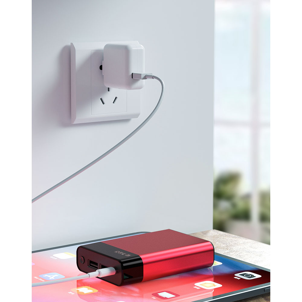 Внешний аккумулятор Apria, 10000 mAh, красный арт. 2016.05 Внешний аккумулятор Apria, 10000 mAh, красный арт. 2016.05