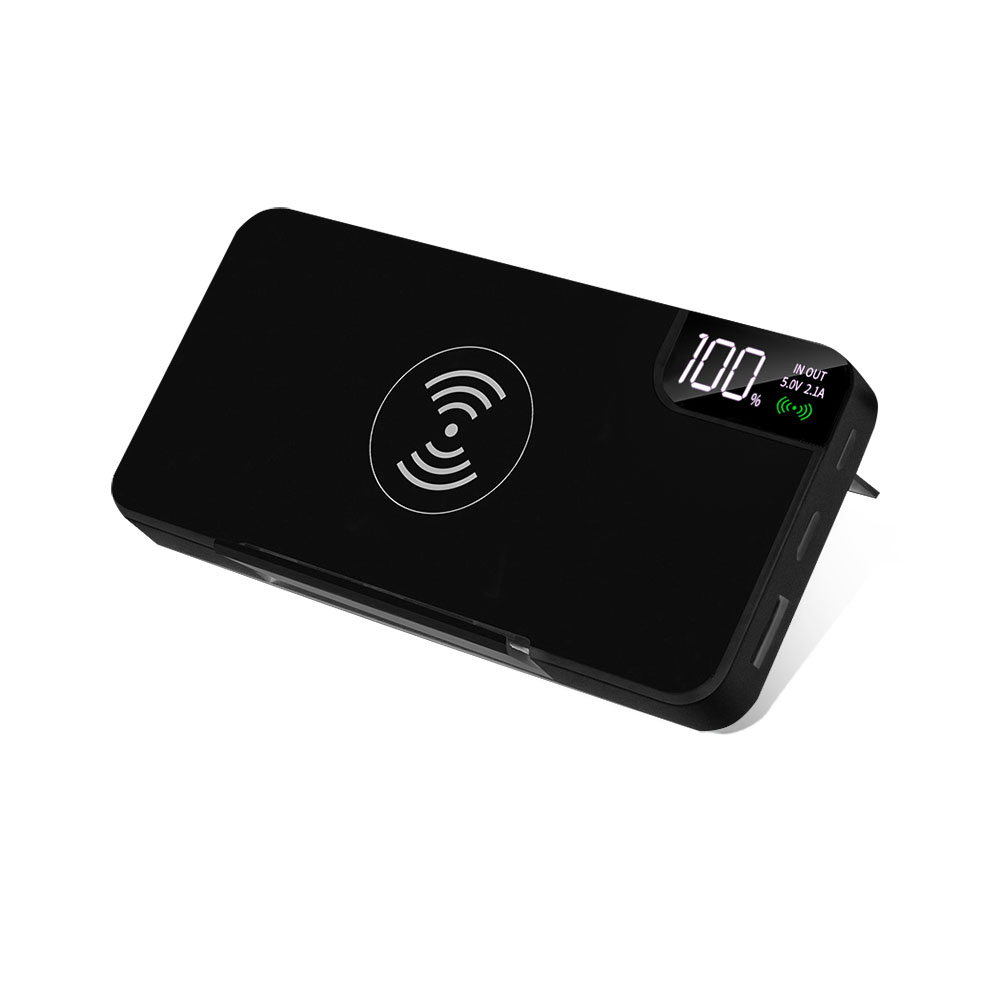 Внешний аккумулятор gPro QI, с беспроводной зарядкой 10.000 mAh, черный арт. 2011.02 Внешний аккумулятор gPro QI, с беспроводной зарядкой 10.000 mAh, черный арт. 2011.02