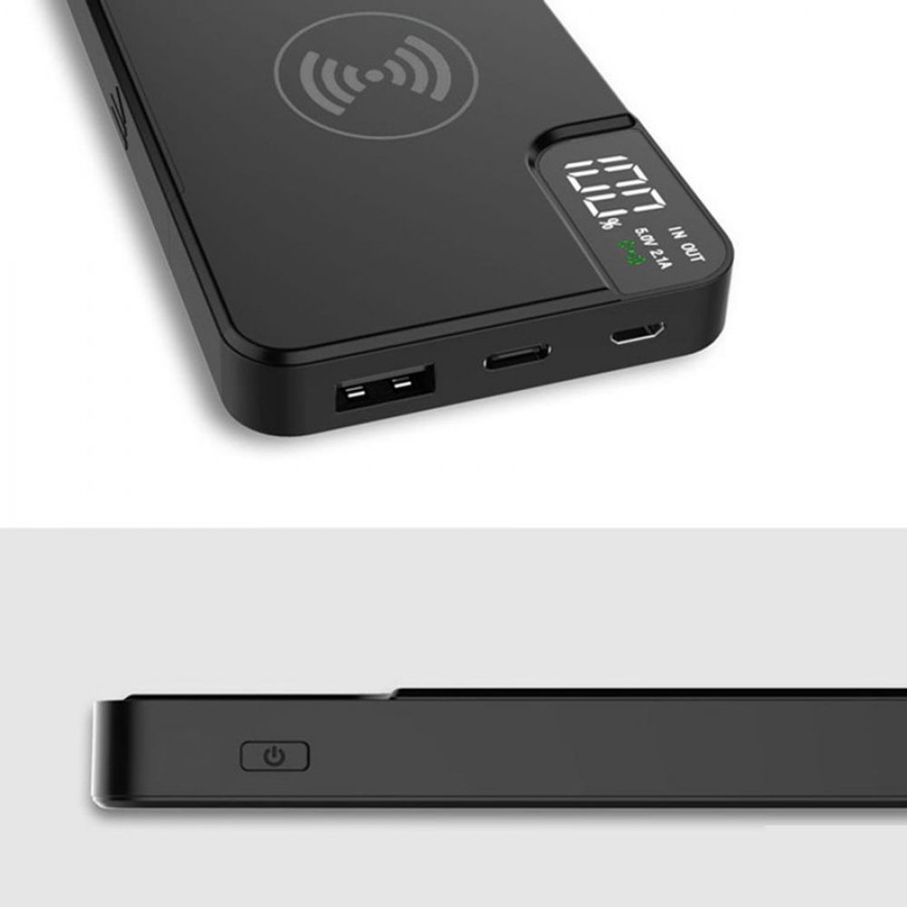 Внешний аккумулятор gPro QI, с беспроводной зарядкой 10.000 mAh, черный арт. 2011.02 Внешний аккумулятор gPro QI, с беспроводной зарядкой 10.000 mAh, черный арт. 2011.02