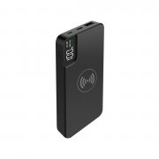 Внешний аккумулятор gPro QI, с беспроводной зарядкой 10.000 mAh, черный арт. 2011.02