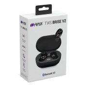 Наушники беспроводные с зарядным боксом HIPER TWS BRISE V2, цвет черный Черный арт. 36722/35