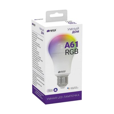 Умная LED лампочка A61 RGB Белый арт. 36741/01