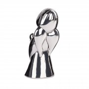 Скульптура "Ангел с сердцем" золотистый с серебром