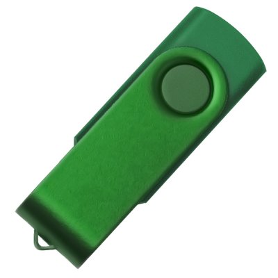 USB flash-карта DOT (16Гб), зеленый, 5,8х2х1,1см, пластик, металл Зеленый