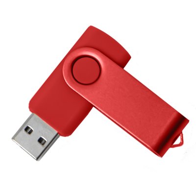 USB flash-карта DOT (16Гб), красный, 5,8х2х1,1см, пластик, металл Красный