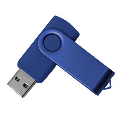 USB flash-карта DOT (16Гб), синий, 5,8х2х1,1см, пластик, металл Синий