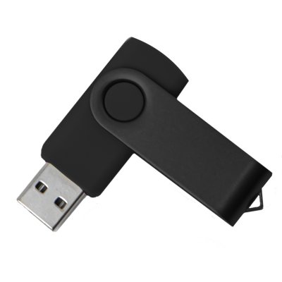 USB flash-карта DOT (16Гб), черный, 5,8х2х1,1см, пластик, металл Черный