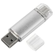 USB flash-карта ASSORTI OTG Type-C (16Гб) Серебро арт. 19338_16Gb/47