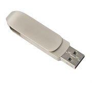 USB flash-карта CIRCLE OTG Type-C (8Гб), серебристая, 6,5х1,5х0,82 см, металл серебристый