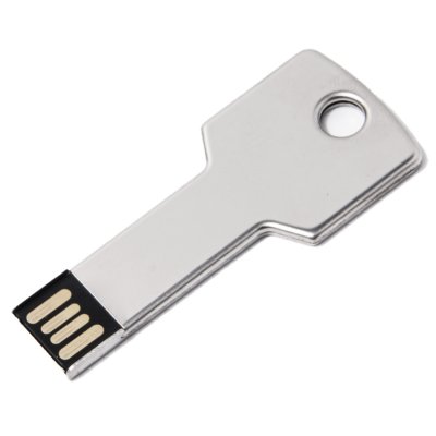 USB flash-карта KEY (16Гб), серебристая, 5,7х2,4х0,3 см, металл Серебро