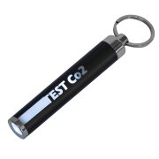 Брелок BIMOX с фонариком, чёрный, пластик, 8,5*d-1,4см Черный