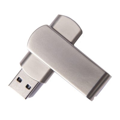 USB flash-карта SWING METAL (16Гб), серебристая, 5,3х1,7х0,9 см, металл серебристый