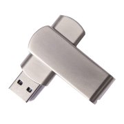 USB flash-карта SWING METAL (32Гб), серебристая, 5,3х1,7х0,9 см, металл серебристый арт. 19339_32Gb