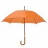 Зонт-трость механический, деревянная ручка Оранжевый