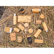 Круглая док-станция Bamboo FSC® для беспроводной зарядки, 5 Вт