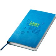 Бизнес-блокнот FUNKY А5, голубой, серый форзац, мягкая обложка,  в линейку Голубой арт. 21209/22/30