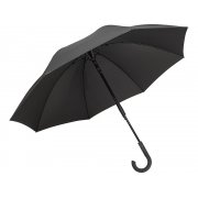 Зонт-трость «Carbon» с куполом из переработанного пластика