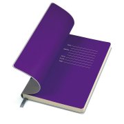 Бизнес-блокнот FUNKY А5, с цветным  форзацем, мягкая обложка,  в линейку Серый арт. 21209/30/11