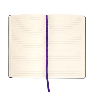 Бизнес-блокнот "Funky" А5, фиолетовый с  серым форзацем, мягкая обложка, в линейку Фиолетовый