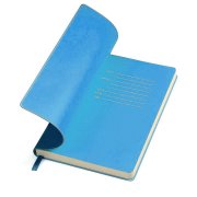 Бизнес-блокнот FUNKY, 130*210 мм, темно-синий, голубой форзац, мягкая обложка, в линейку Темно-синий арт. 21209/26/22