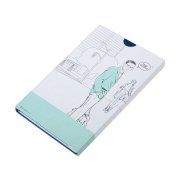 Бизнес-блокнот FUNKY, 130*210 мм, темно-синий, голубой форзац, мягкая обложка, в линейку Темно-синий арт. 21209/26/22