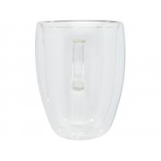 Стеклянный стакан «Manti» с двойными стенками и подставкой, 350 мл, 2 шт