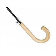 Зонт-трость «Okobrella» с деревянной ручкой и куполом из переработанного пластика