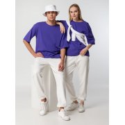 Футболка унисекс оверсайз Street Vibes, фиолетовая арт. 16900.77 Футболка унисекс оверсайз Street Vibes, фиолетовая арт. 16900.77