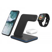 Беспроводное зарядное устройство для гаджетов "3-в-1" с технологией QI «WS-303», 15 Вт