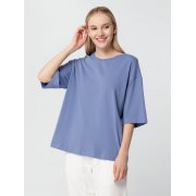 Футболка унисекс оверсайз Street Vibes, синяя (лавандовая) арт. 16900.14