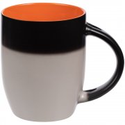 Кружка-хамелеон Melty с ложкой, черная с оранжевым арт. 15754.20 Кружка-хамелеон Melty с ложкой, черная с оранжевым арт. 15754.20