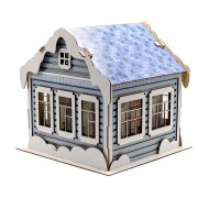 Новогодний дом - упаковка новогодняя из дерева арт. 53221