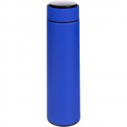 Смарт-бутылка с заменяемой батарейкой Long Therm Soft Touch, синяя