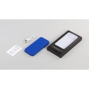 Беспроводное зарядное устройство "Sticky SOFTTOUCH", 10000 mAh с подсветкой логотипа и присосками синий