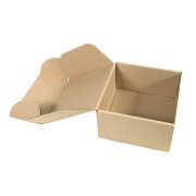 Коробка подарочная mini BOX, размер 17,5  x 15,5 x 8 см коричневый арт. 21023