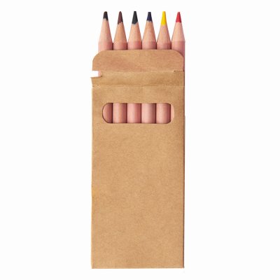 Набор цветных карандашей мини TINY,6 цветов бежевый