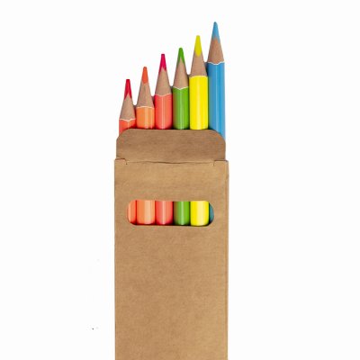 Набор цветных карандашей NEON, 6 цветов бежевый