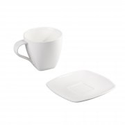 Чайная пара "Аура" белый