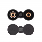 Настольная беспроводная (15W) зарядная станция "Cheb" для смартфона, часов и наушников с MagSafe c прозрачным корпусом черный