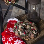 Новогодний венок "New Year" коричневый