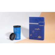 Ежедневник недатированный "Бари", формат А5 синий с черным