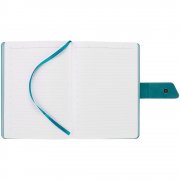 Ежедневник Strap, недатированный, черно-бирюзовый