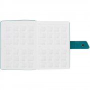 Ежедневник Strap, недатированный, черно-бирюзовый