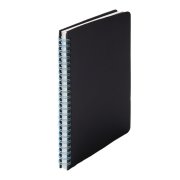 Блокнот на двойной пружине HELIX, 143 х 205 мм, черный с голубым, блок в линейку Черный арт. 33901/22