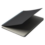 Блокнот на двойной пружине HELIX, 143 х 205 мм, черный с голубым, блок в линейку Черный арт. 33901/22