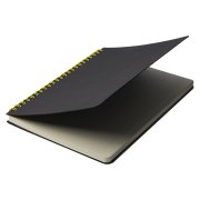 Блокнот на двойной пружине HELIX, 143 х 205 мм, черный с желтым, блок в линейку
 Черный арт. 33901/03