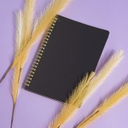 Блокнот на двойной пружине HELIX, 143 х 205 мм, черный с желтым, блок в линейку
 Черный арт. 33901/03