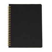 Блокнот на двойной пружине HELIX, 143 х 205 мм, черный с желтым, блок в линейку
 Черный арт. 33901/03