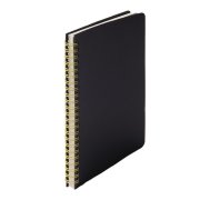 Блокнот на двойной пружине HELIX, 143 х 205 мм, черный с желтым, блок в линейку
 Черный арт. 33901/03