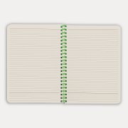 Блокнот на двойной пружине HELIX, 143 х 205 мм, черный с зелёным, блок в линейку Черный арт. 33901/15